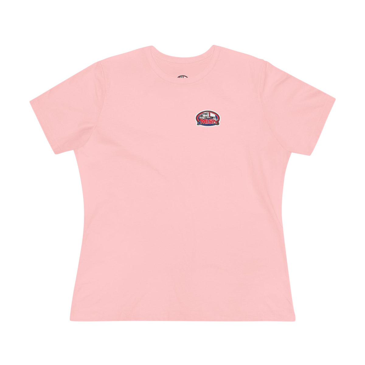 Patriotic women's cotton t-shirt with "We Drive America's Economy" slogan, featuring a casual fit and American flag design.
