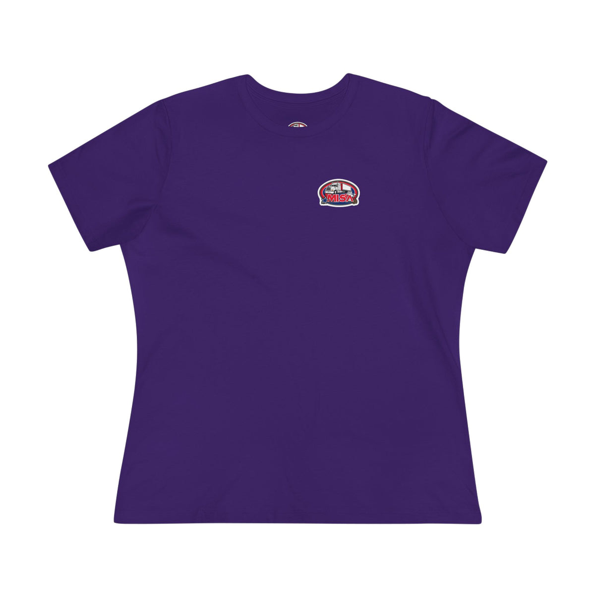 Women's cotton T-shirt with "We Drive America's Economy" graphic, athletic Heather style, by Printify.