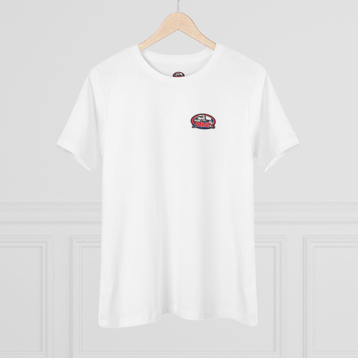 Women's cotton T-shirt by Printify featuring a "We Drive America's Economy" graphic on a Heather athletic tee.