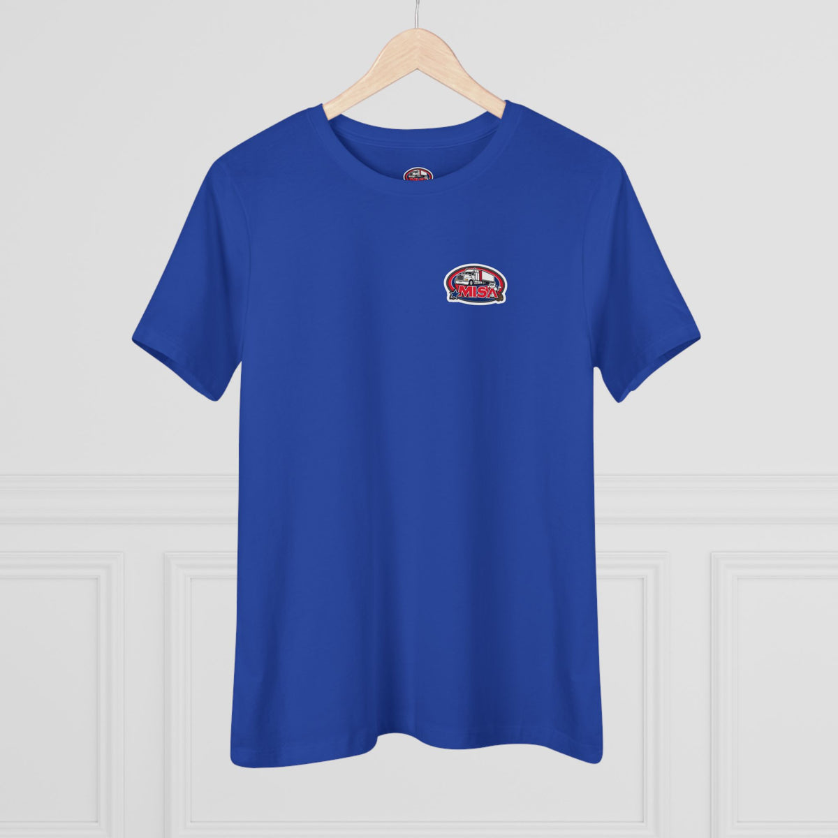 Women's cotton T-shirt by Printify featuring a graphic that reads "We Drive America's Economy" on athletic heather fabric.