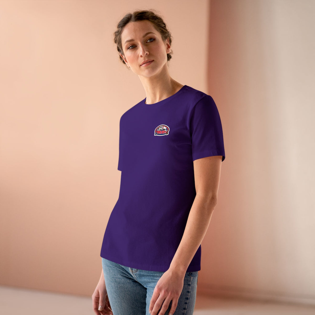 Women's cotton T-shirt by Printify featuring a "We Drive America's Economy" graphic on athletic Heather fabric.