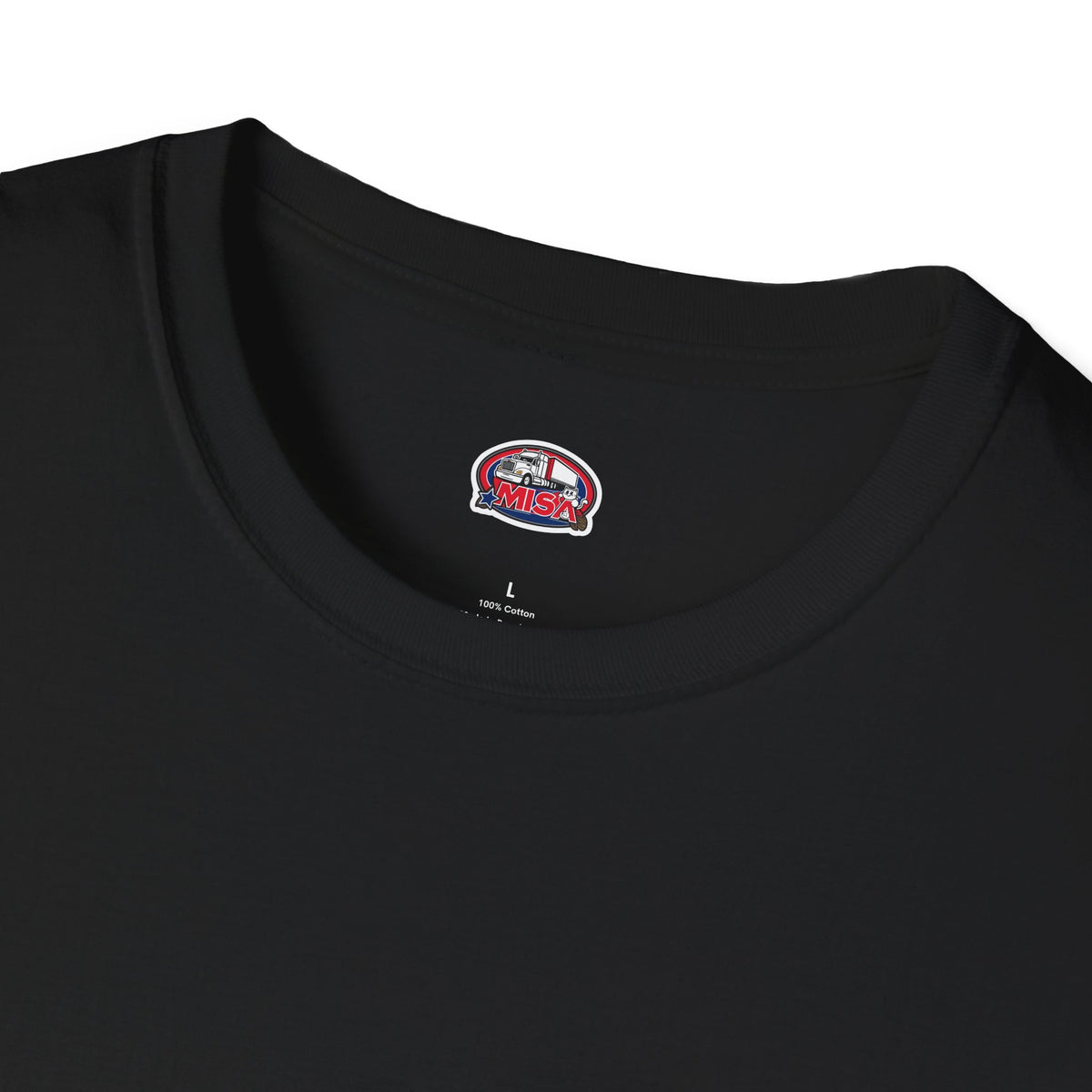 Dark heather Trucking Collection T-Shirt by Printify featuring bold graphic celebrating the worst market in a decade.