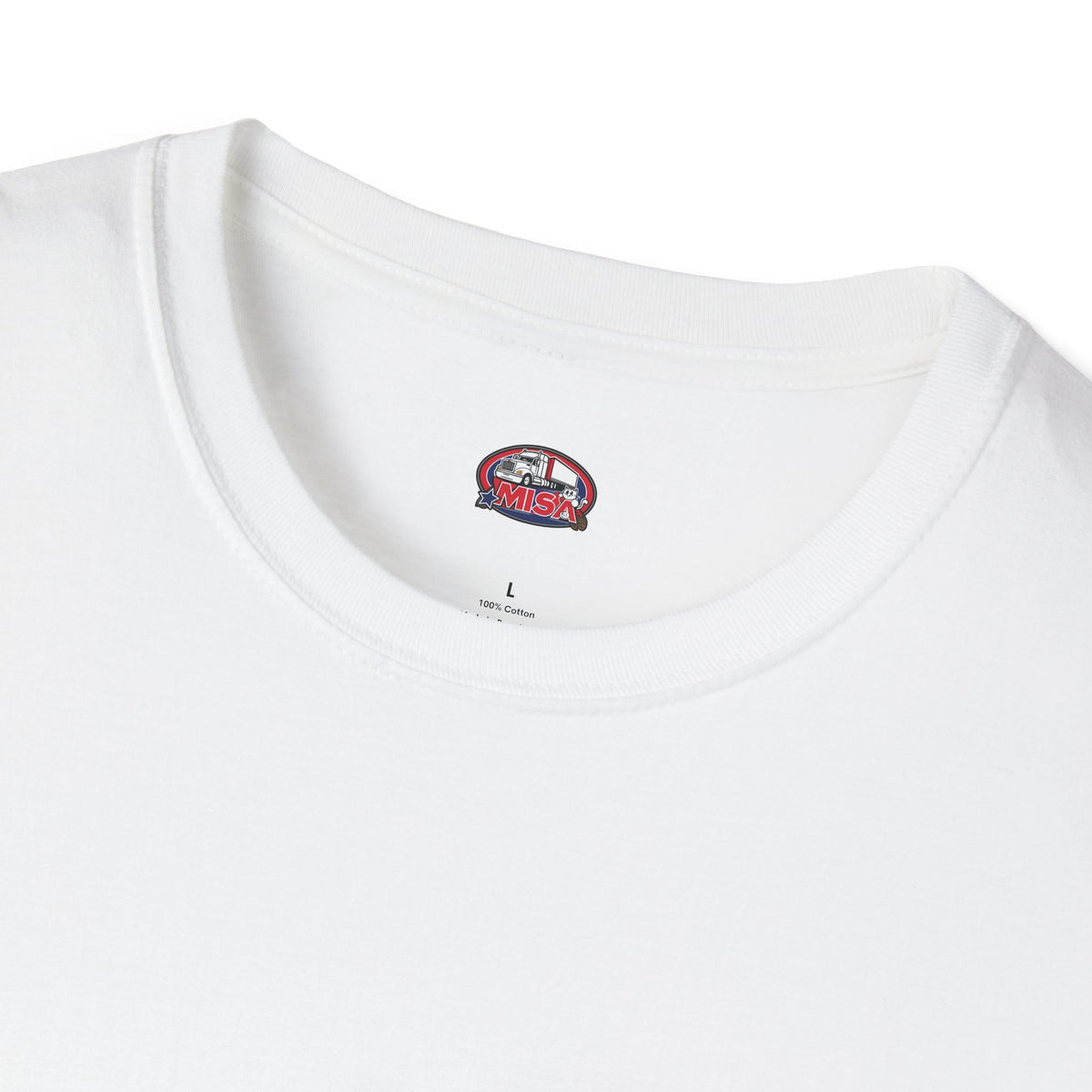 Heather navy unisex trucking T-shirt from Printify's Melting Down collection, featuring freight broker and trucker-themed design.