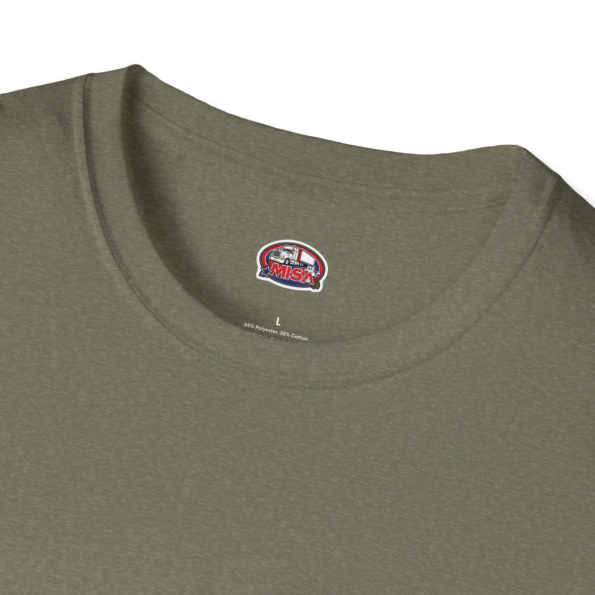 Heather navy unisex T-shirt from Printify's Trucking Melting Down collection featuring freight brokers and truckers, casual and comfortable.