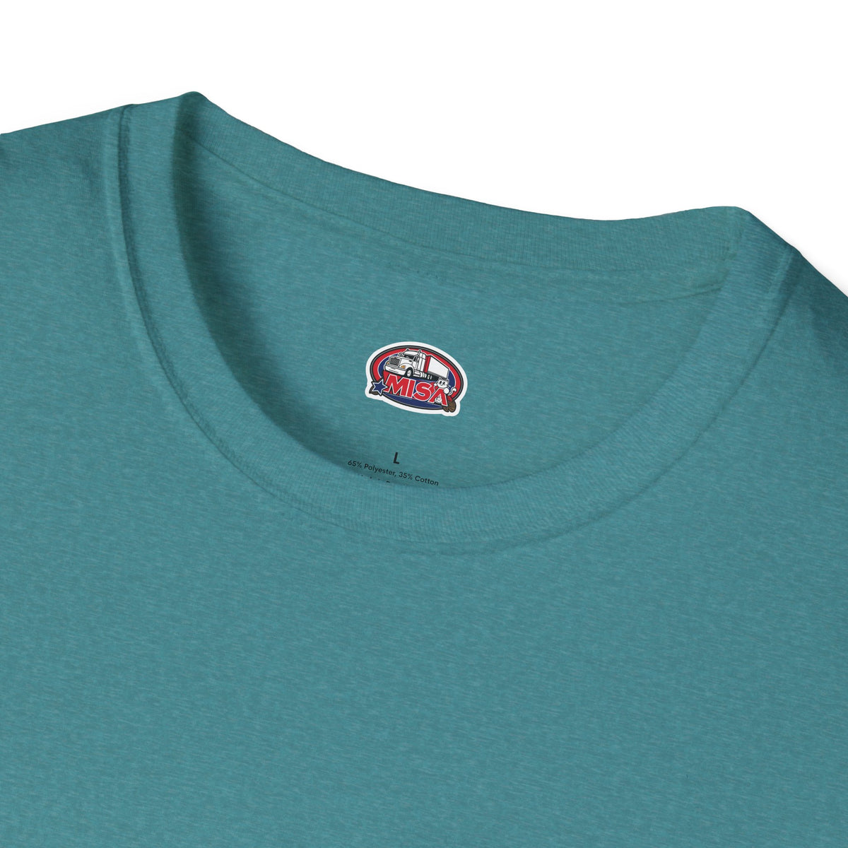 Unisex Heather Navy T-Shirt from Printify's Trucking Melting Down collection, featuring freight broker and trucker-themed design.