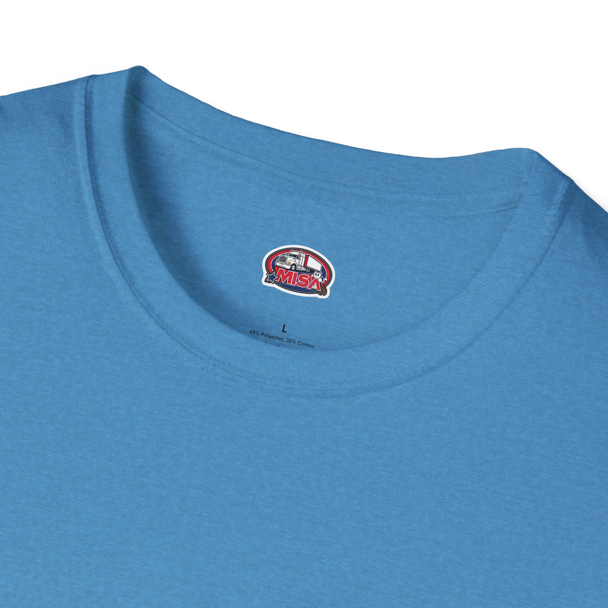 Unisex Heather Navy T-Shirt from Printify's Trucking Melting Down collection, featuring trucking and freight broker graphics.