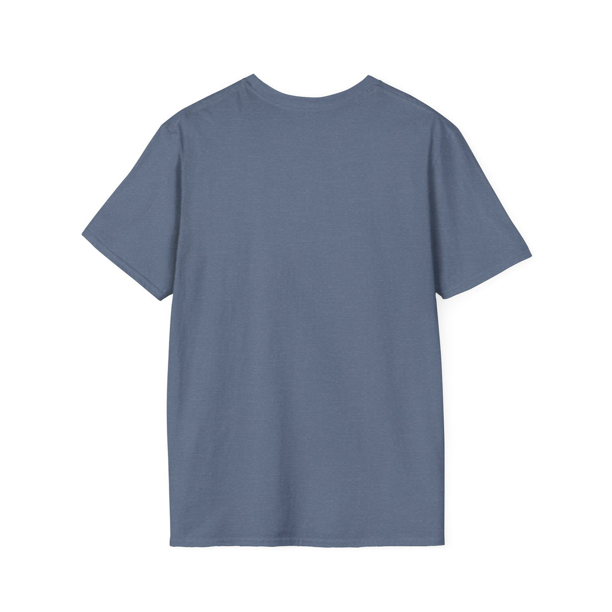 Light heather navy unisex T-shirt from Printify's Trucking Melting Down collection, featuring trucking-themed graphic design.