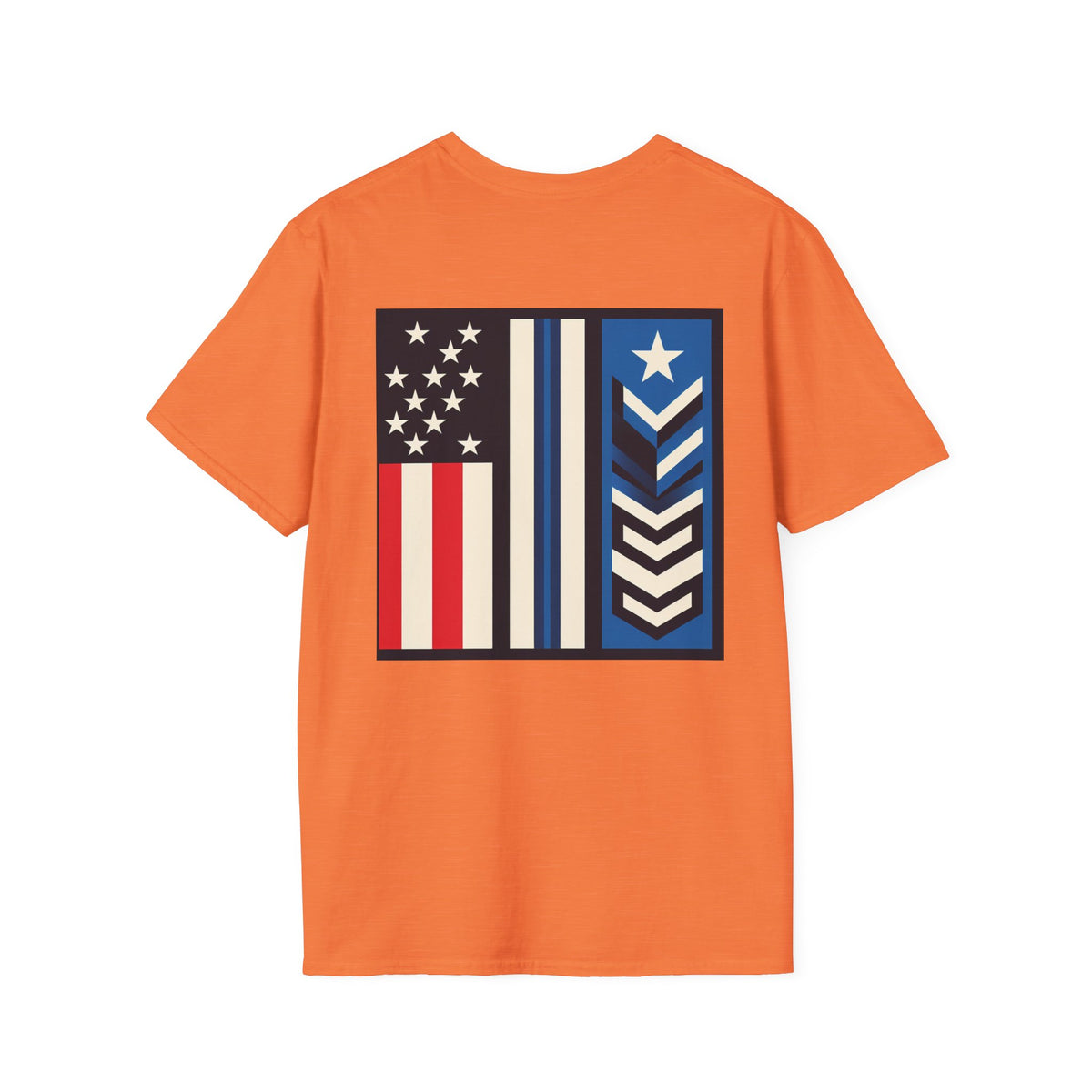 White patriotic unisex T-shirt by Printify featuring "We Drive America's Economy" design on the front.