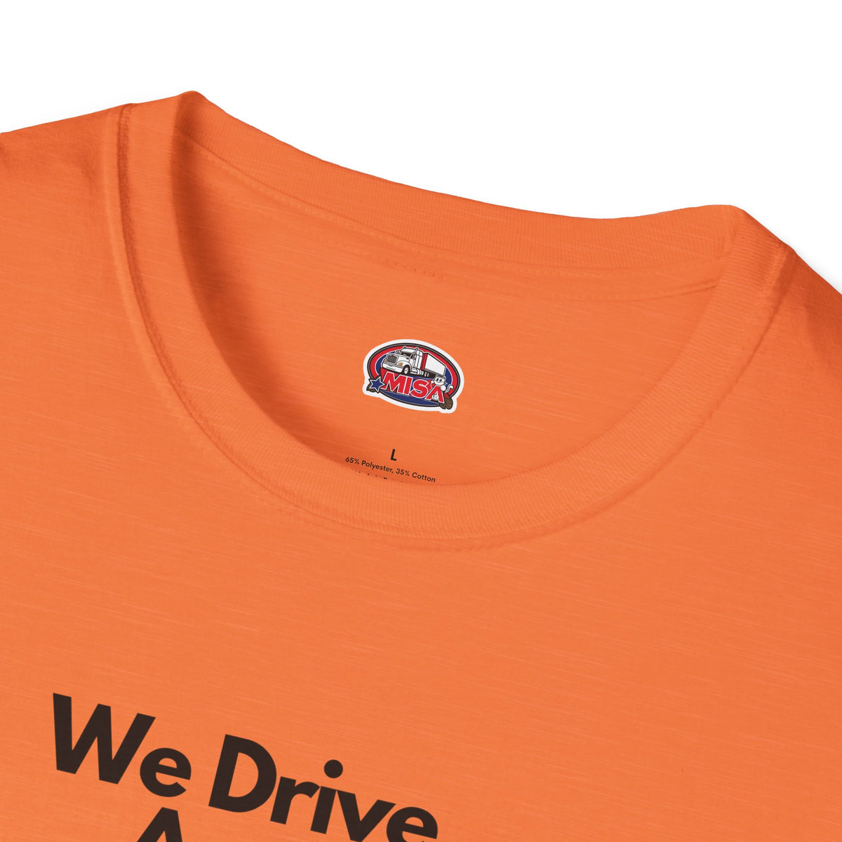 White patriotic unisex T-shirt by Printify featuring a "We Drive America's Economy" design, casual and comfortable fit.