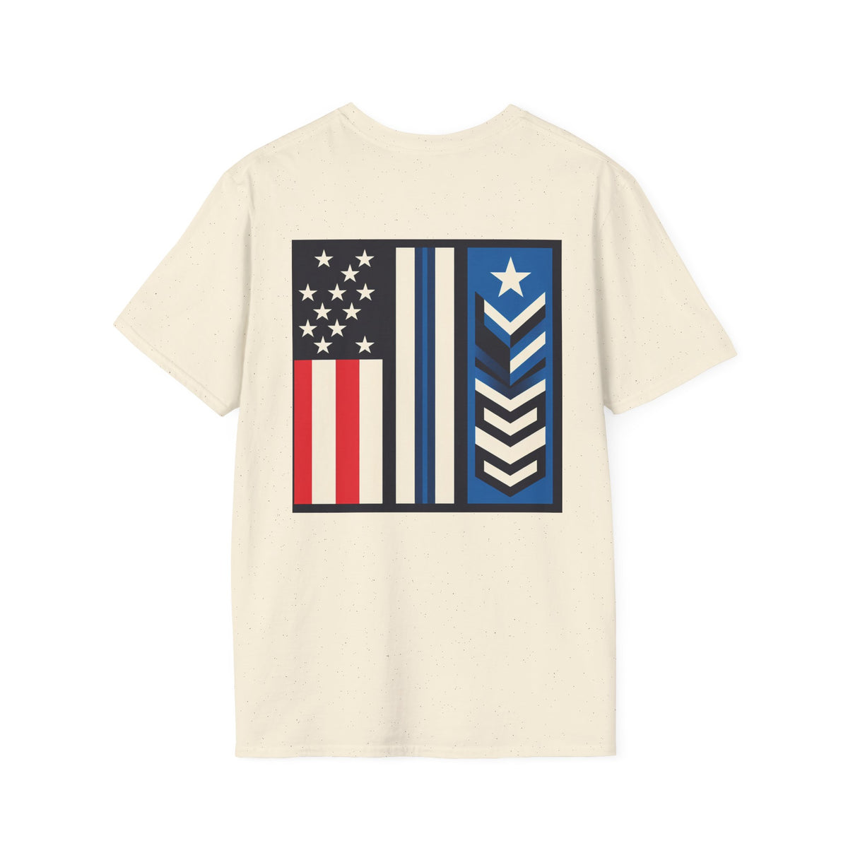 White patriotic unisex T-shirt by Printify featuring "We Drive America's Economy" design, casual fit and bold graphic.