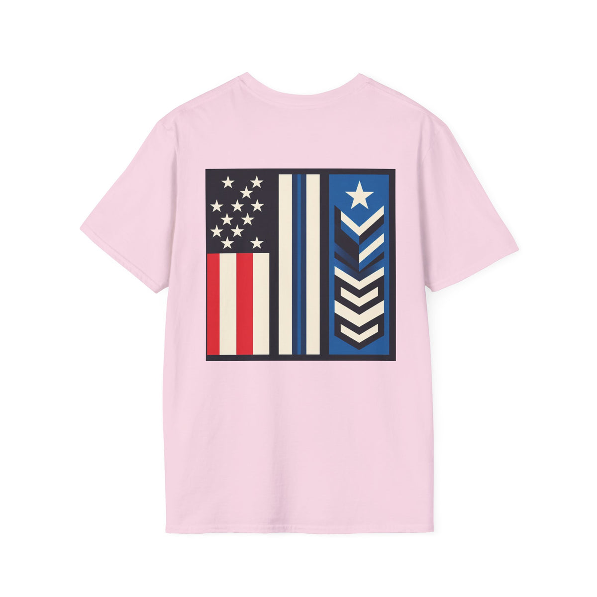 White patriotic unisex T-shirt with "We Drive America's Economy" design by Printify, casual fit, front view.