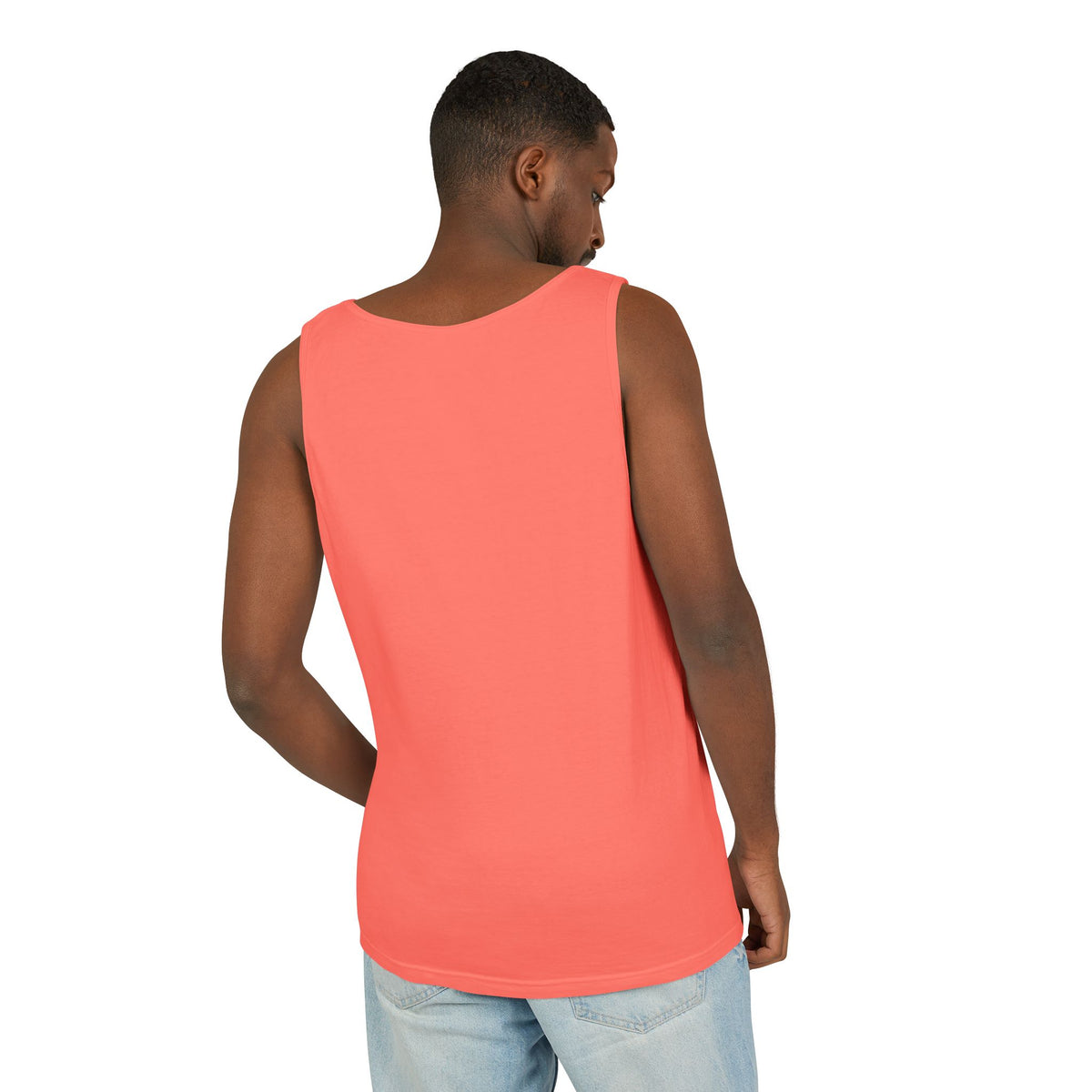 Chambray trucking humor tank top from Printify with "I'll Sleep When I'm Done" slogan, casual sleeveless design for truck enthusiasts.