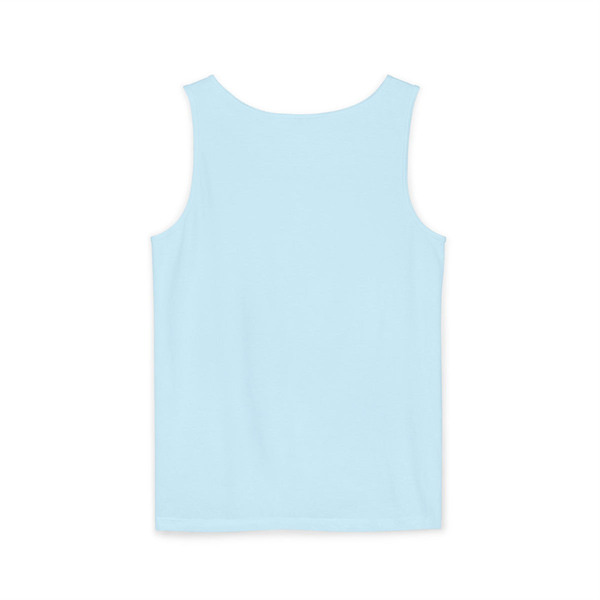 Chambray trucking humor tank top by Printify with "I'll Sleep When I'm Done" slogan, casual sleeveless design.