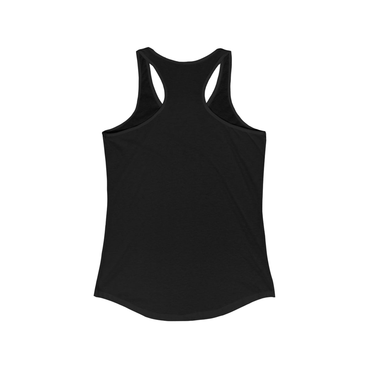 Black women's racerback tank top with humorous "Sir, You Can't Park Here!" print, made by Printify.